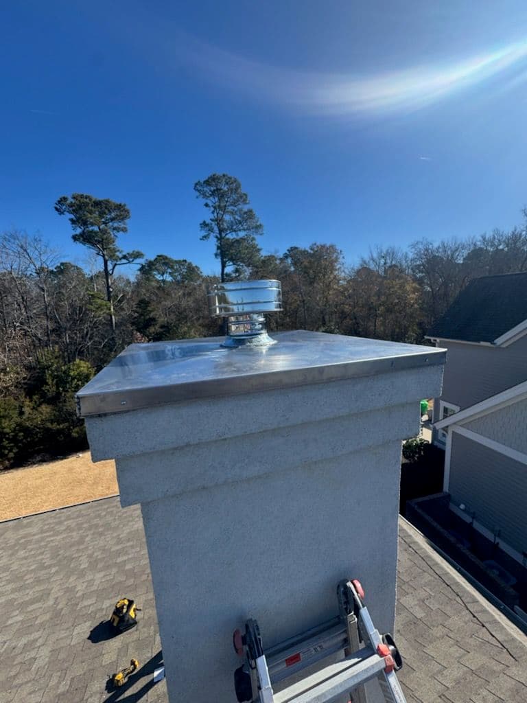 Project Custom Stainless Steel Chimney Cap Installed in Wrightsville Beach NC image